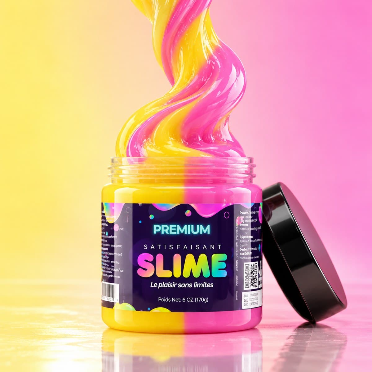 Slime Bicolore Jaune+Rose
