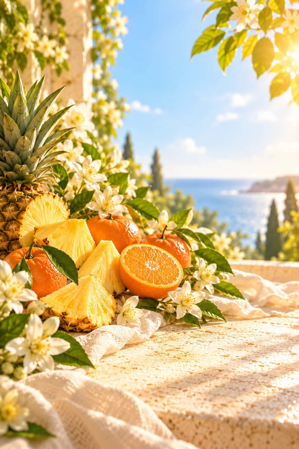Petit Soleil — mandarines, ananas et fleurs d’oranger au soleil