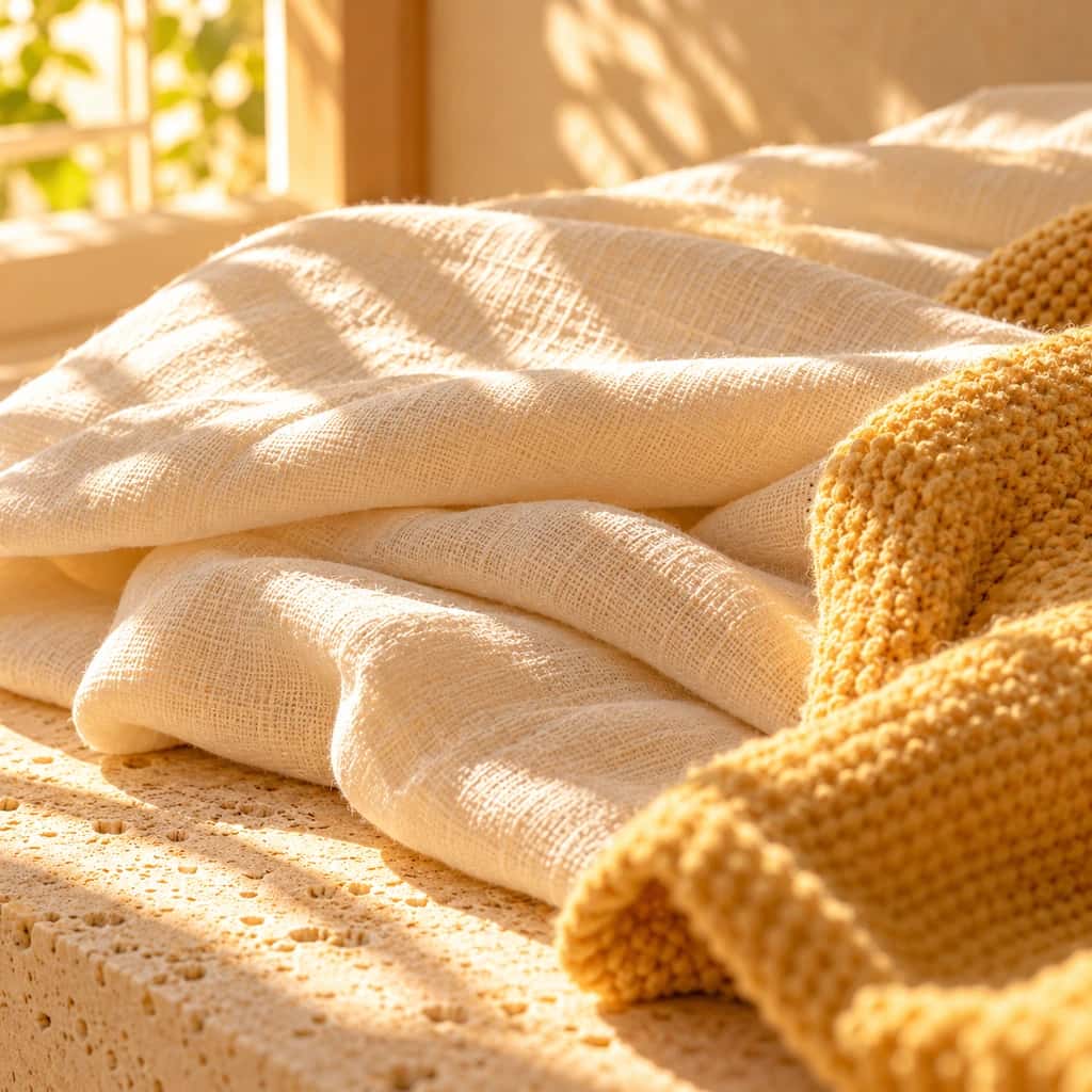 Lin crème au soleil du matin